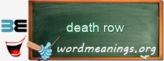 WordMeaning blackboard for death row